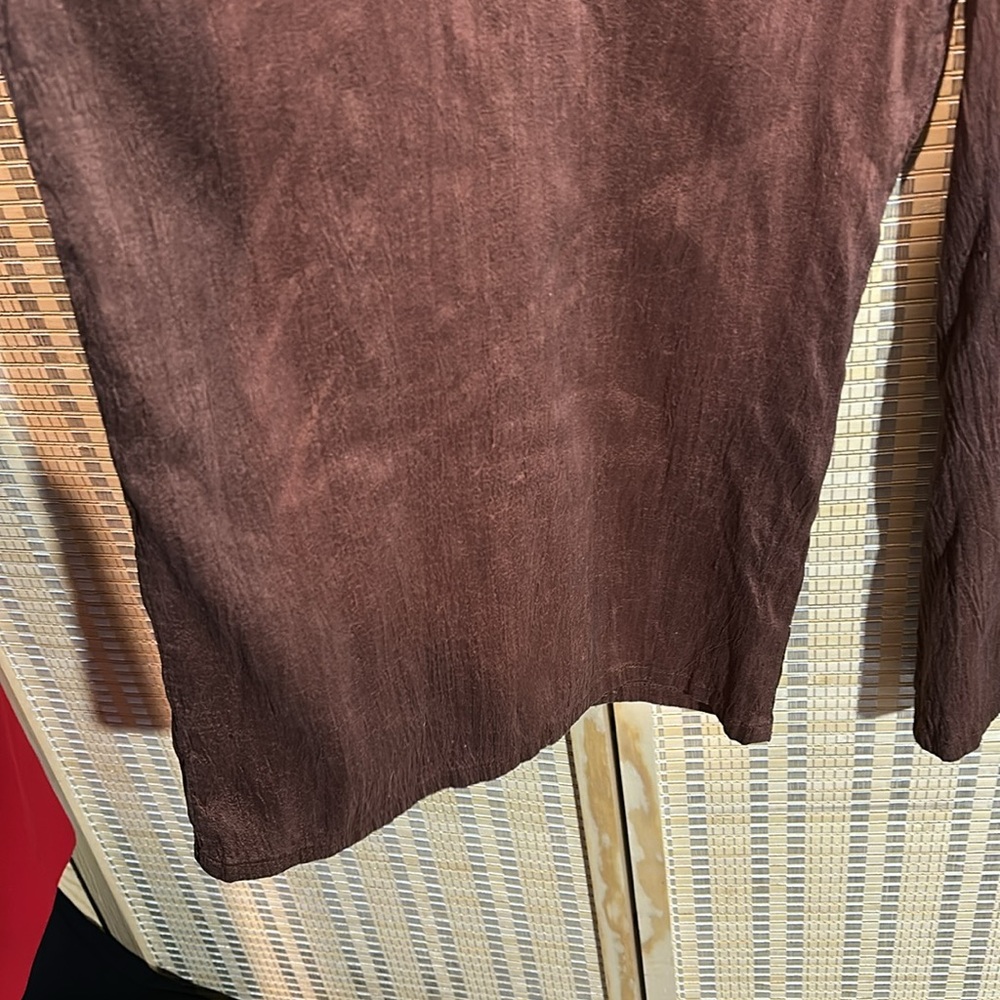 Cynthia Ashby Dark Copper Bronze Brown Wide Leg Culottes Palazzo Pants W36 Silk? - Picture 7 of 14